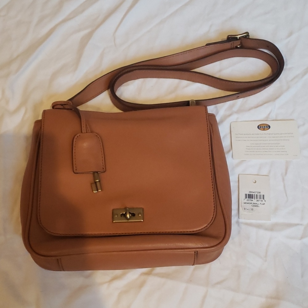 Fossil Saddle Color Crossbody Purse
